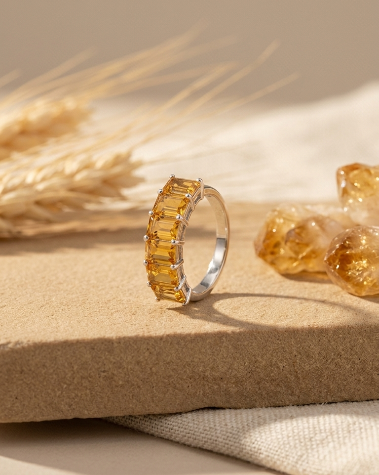 Golden Cascade Citrine Ring — view 1