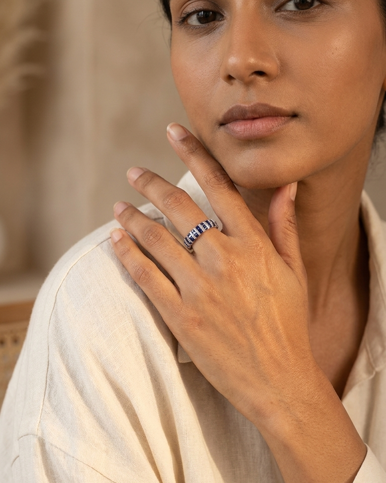 Sapphire Royale Eternity Band