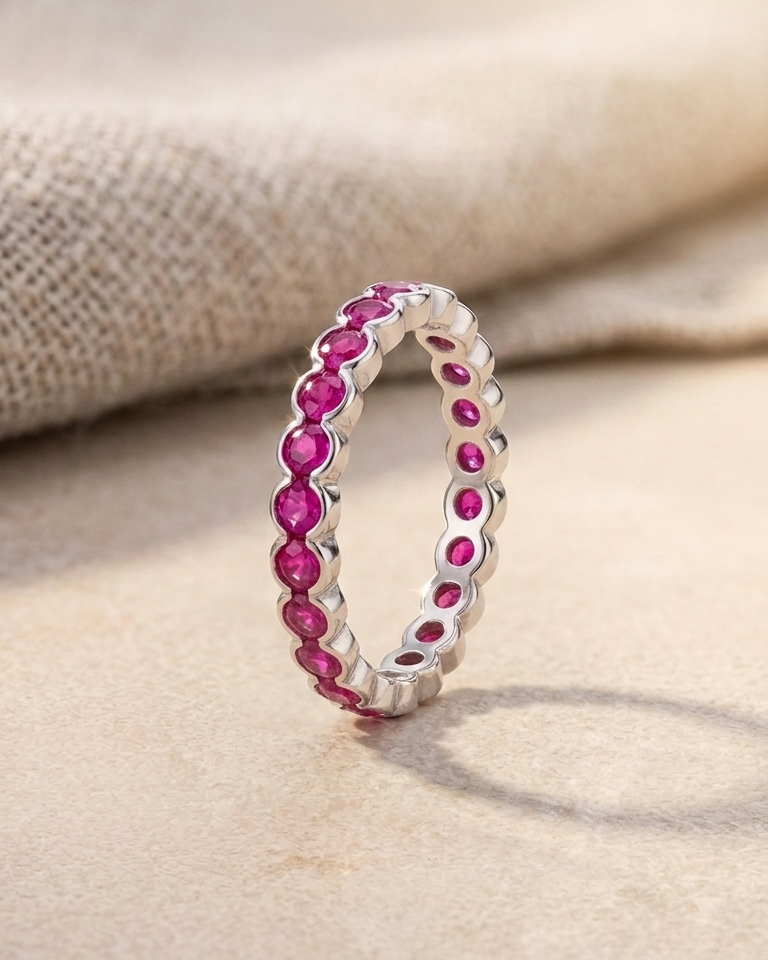 Ruby Hearts Eternity Ring — view 1