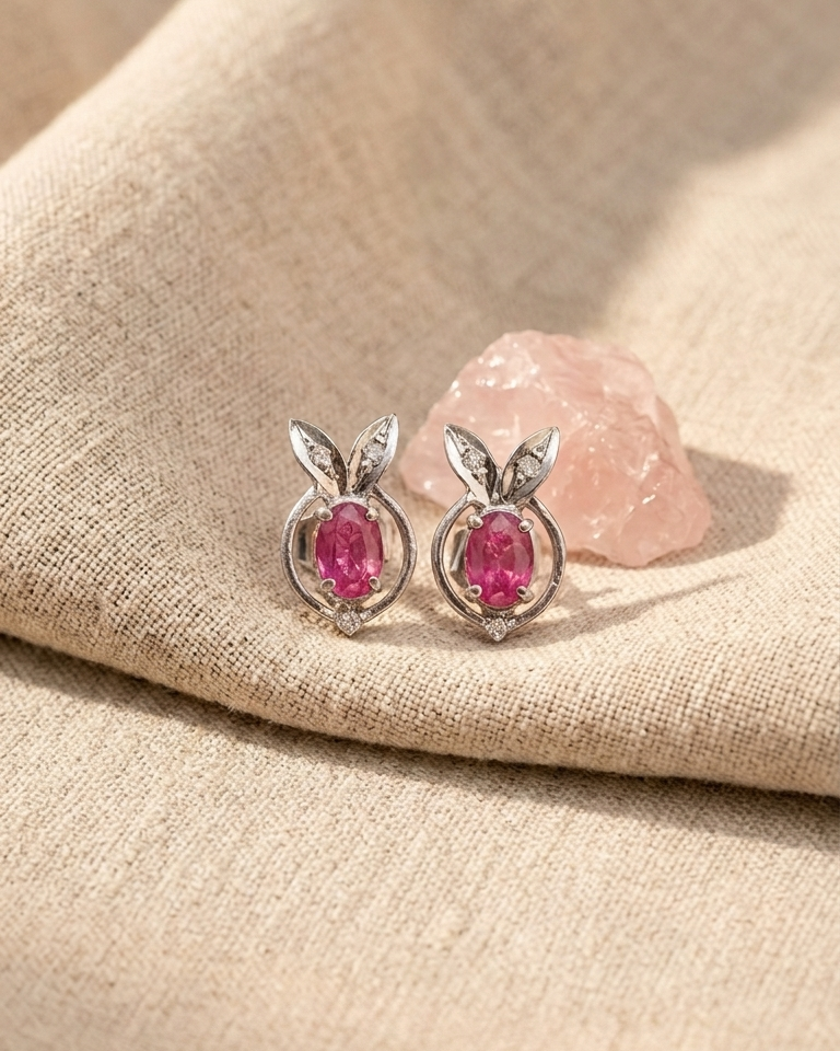 Scarlet Leaf Drop Earrings — view 5