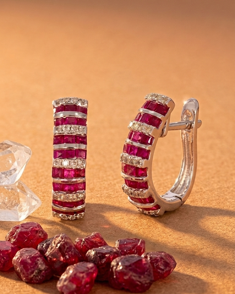 Rosé Radiance Earrings — view 4