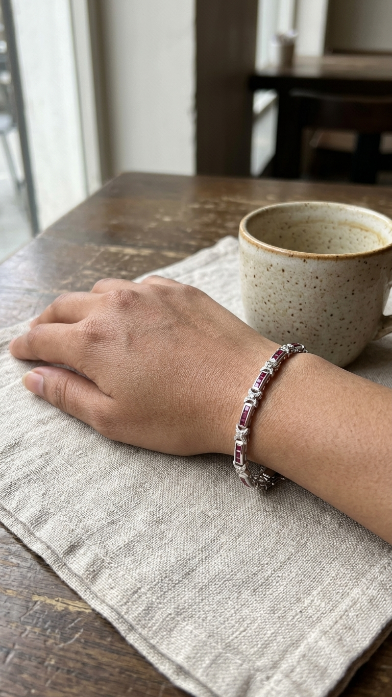 Ruby Line Bracelet