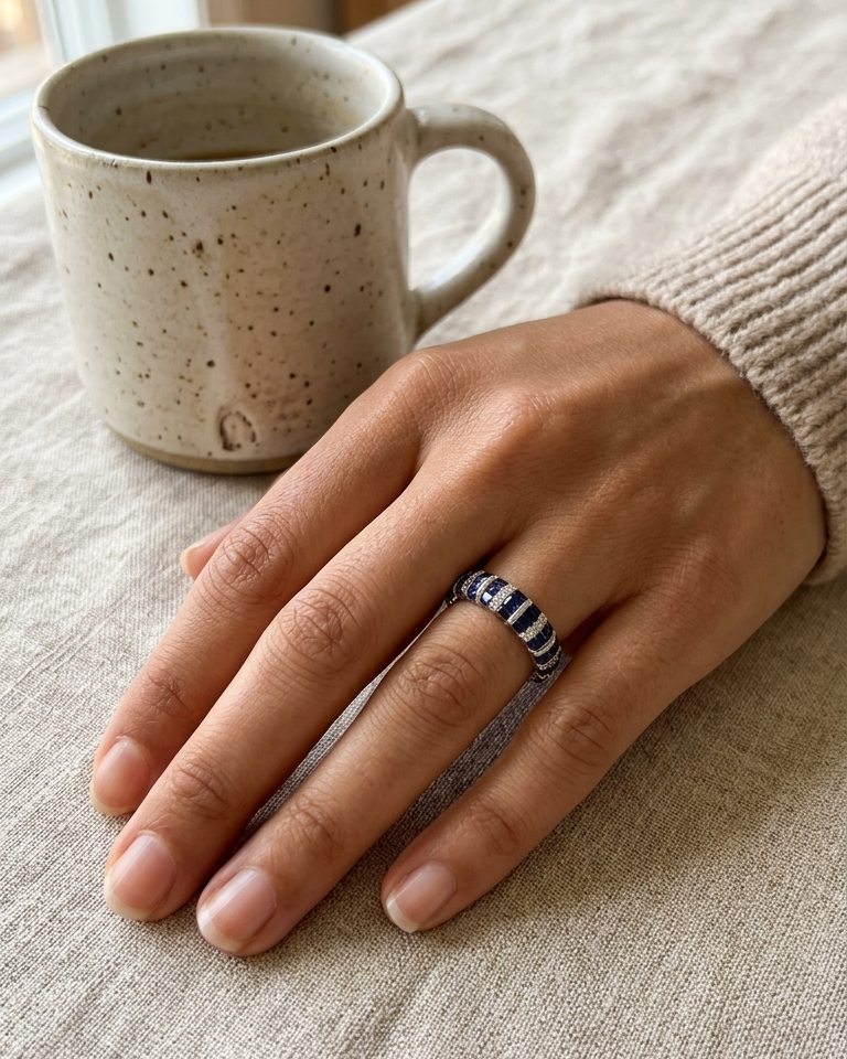 Sapphire Royale Eternity Band