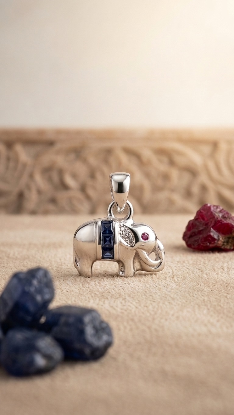 Sapphire Majesty Elephant (Small) — view 3