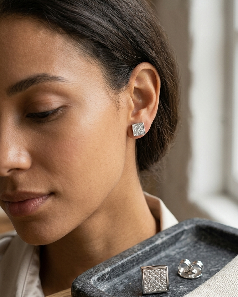 Royal Square Studs