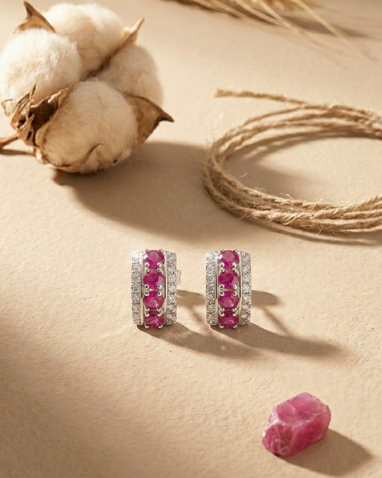 Ruby Rail Earrings
