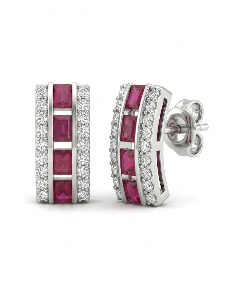 Ruby Rail Earrings — view 1