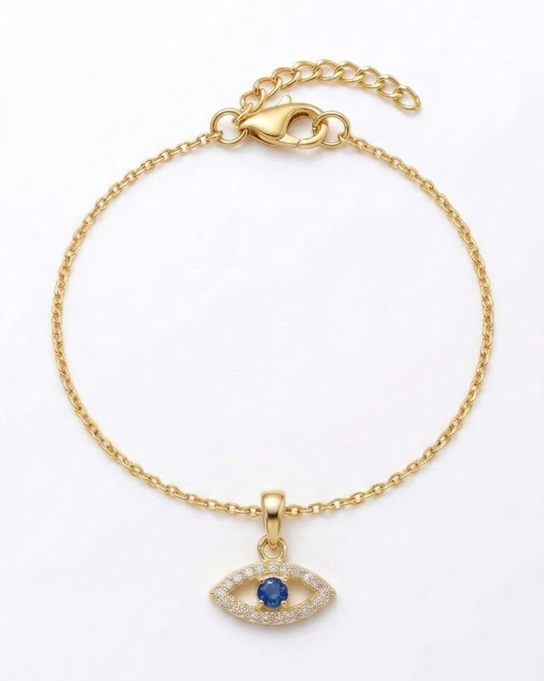 Evil Eye Sapphire Charm — view 4