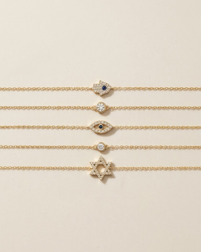 Golden Muse Evil Eye Stack — view 1