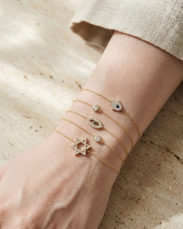 Golden Muse Evil Eye Stack