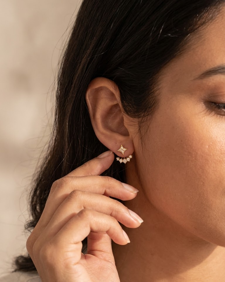 Celeste Star Studs — view 1