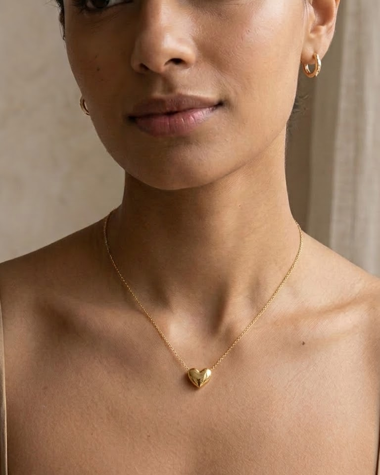 Golden Heart Pendant — view 1