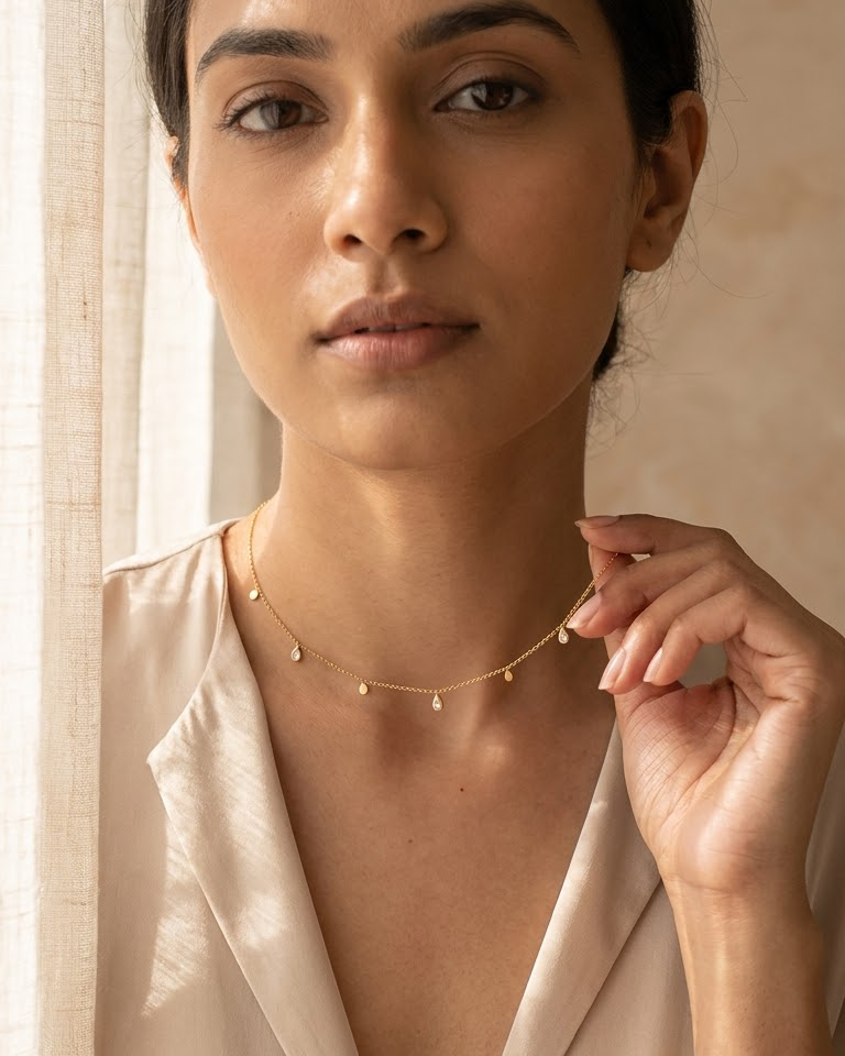 Dewdrop Diamond Necklace