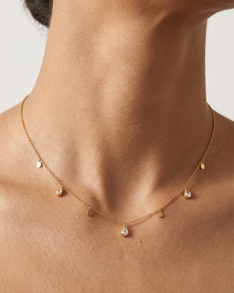 Dewdrop Diamond Necklace