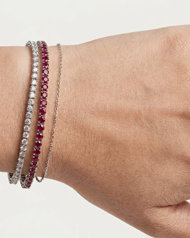 Ruby Tennis Bracelet — view 1