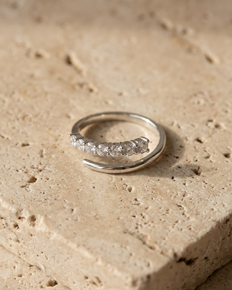 Solène Diamond Band Ring — view 2